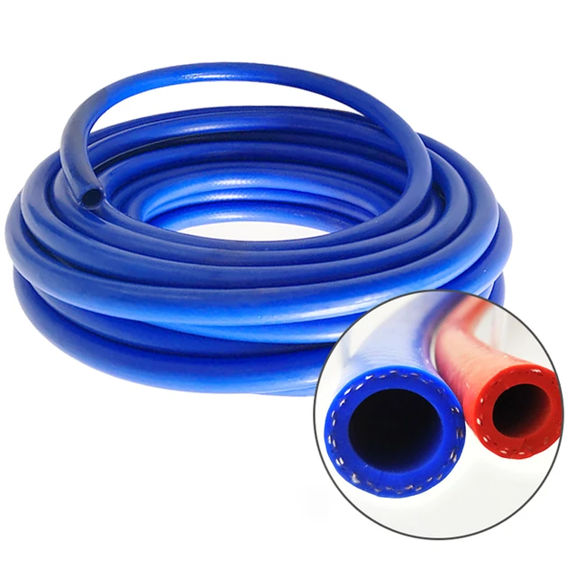 Blue silicone heater hoses